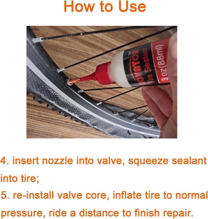 Novator Endurance Bike Tire Sealant for Tubeless, Tubulars, Tubes, Seals Faster, Lasts Longer, Micro-Fiber for MTB, Road, Gravel Bicycle Tires - Image 5